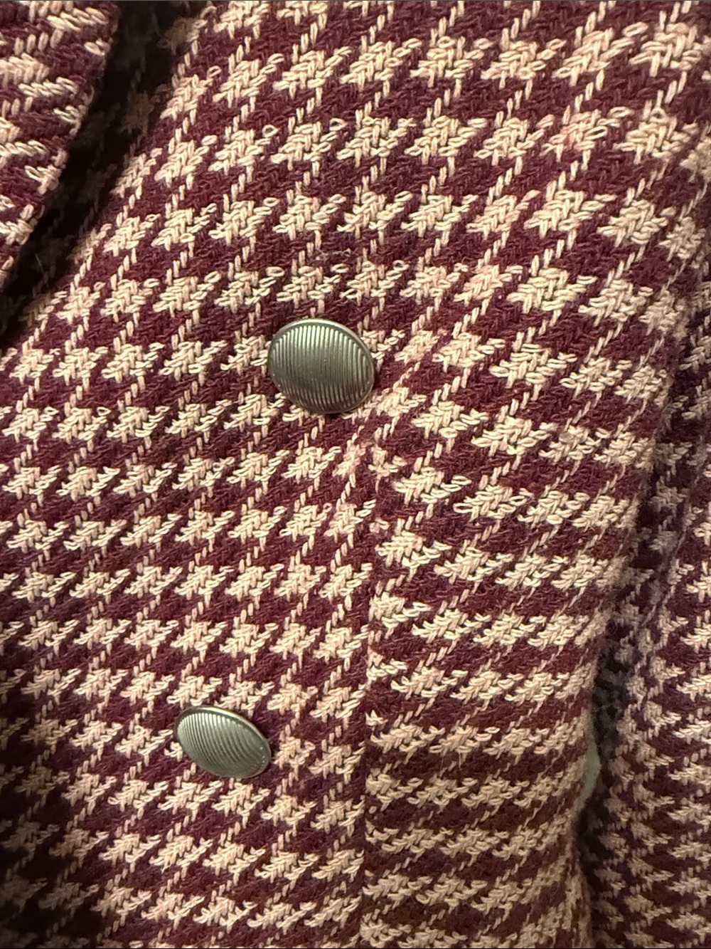 L'AGENCE Pink Houndstooth Double-Breasted Blazer - Picture 4 of 5